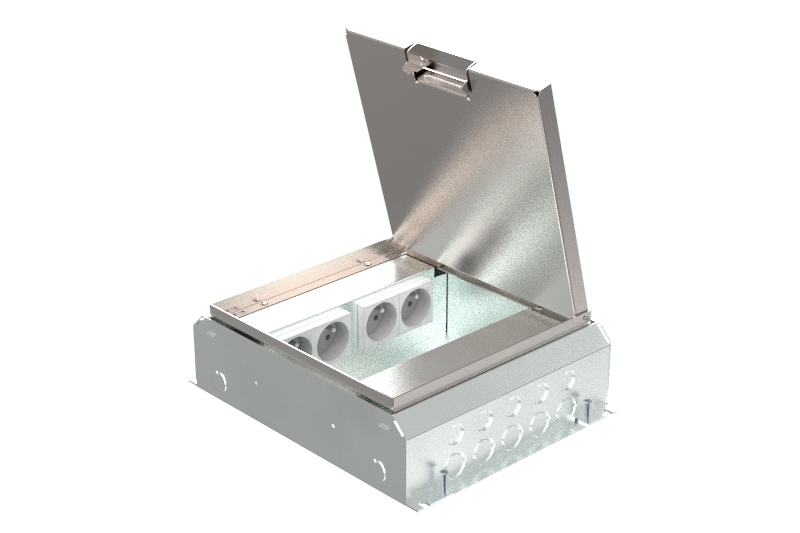 Boîte de sol 80 mm avec couvercle T15ZR | HPL Systems