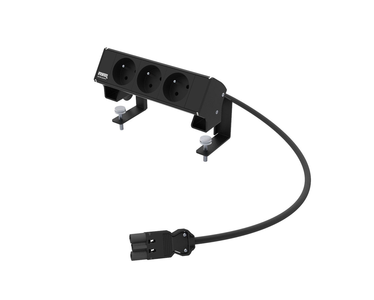 Indesq Ampère multiprise apparente – 3 prises – noir