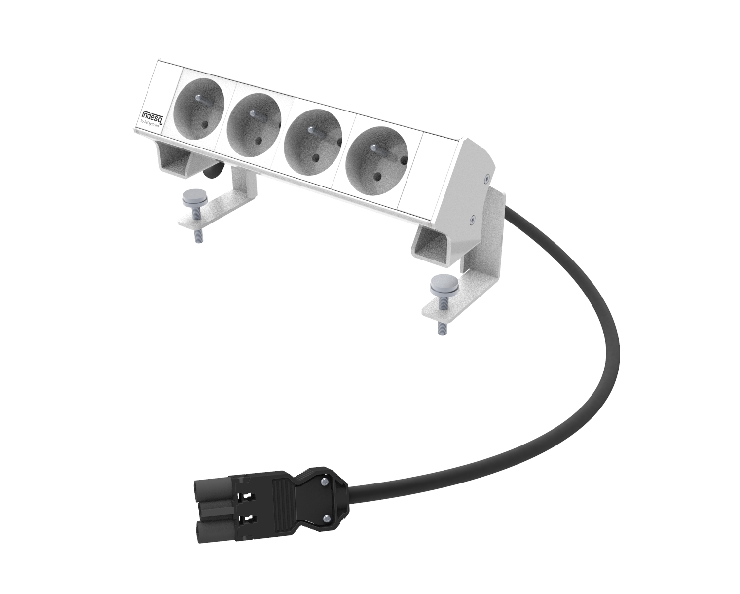 Bloc multiprise en saillie Indesq Ampère – 4 x prises – blanc