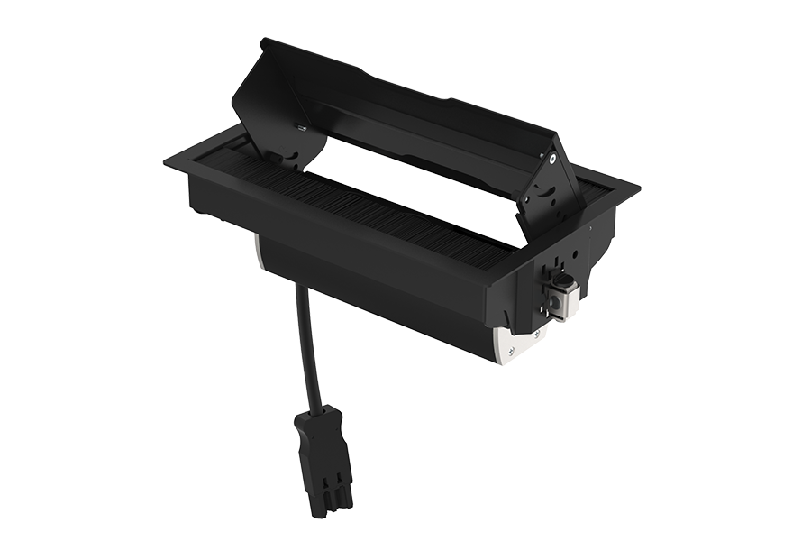 Indesq Tesla inbouw stekkerdoos - 2x WCD + 1x M45 leeg - zwart