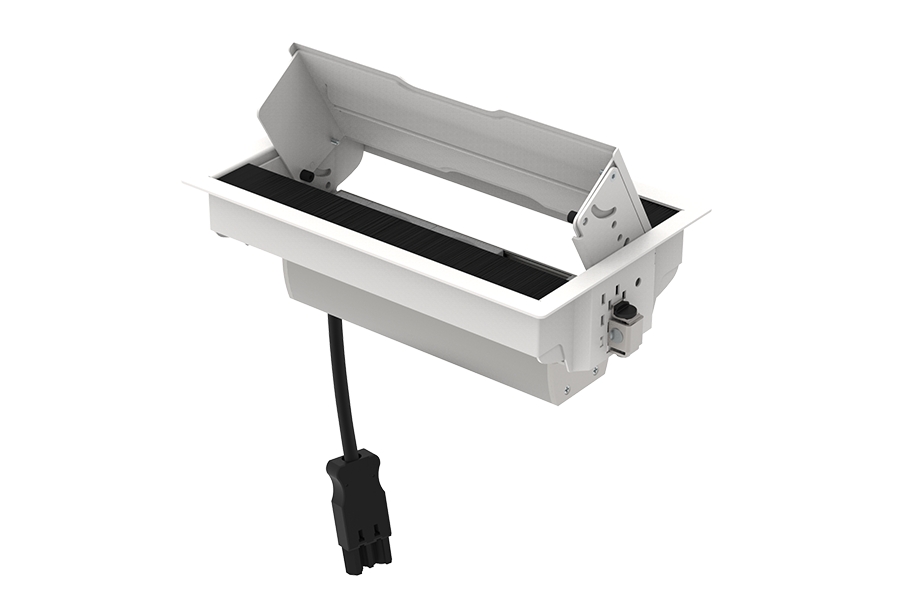 Indesq Tesla inbouw stekkerdoos - 2x WCD + 1x M45 leeg - wit