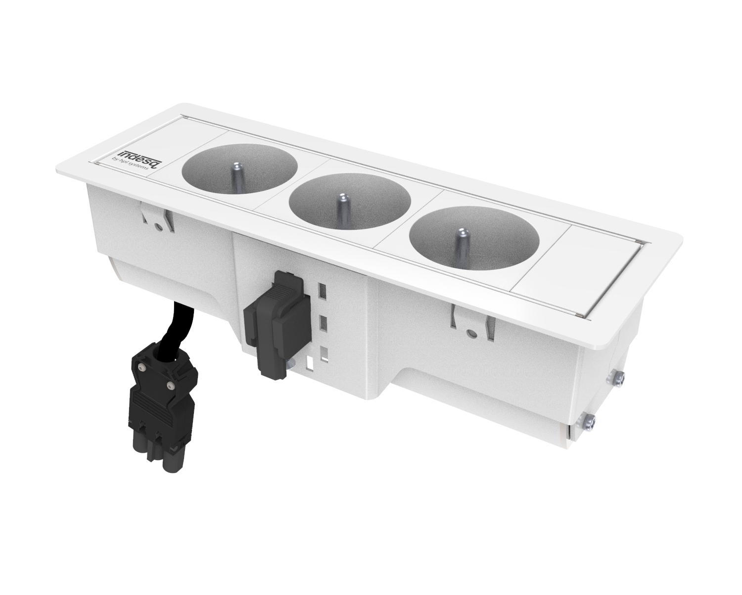 Indesq Hertz bloc encastrable – 3x prises – blanc