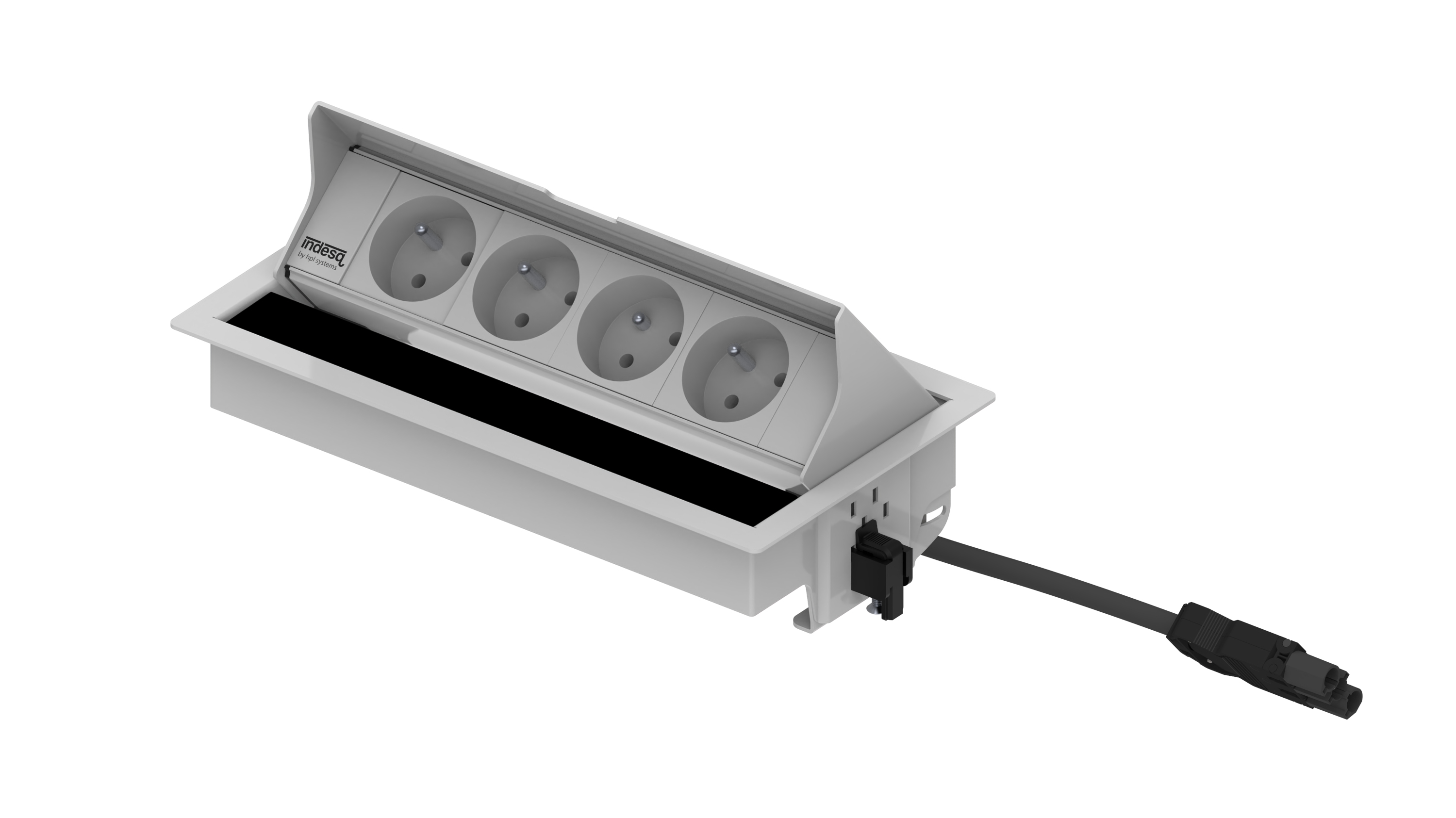 Indesq Joule inbouw stekkerdoos - 4x WCD - wit