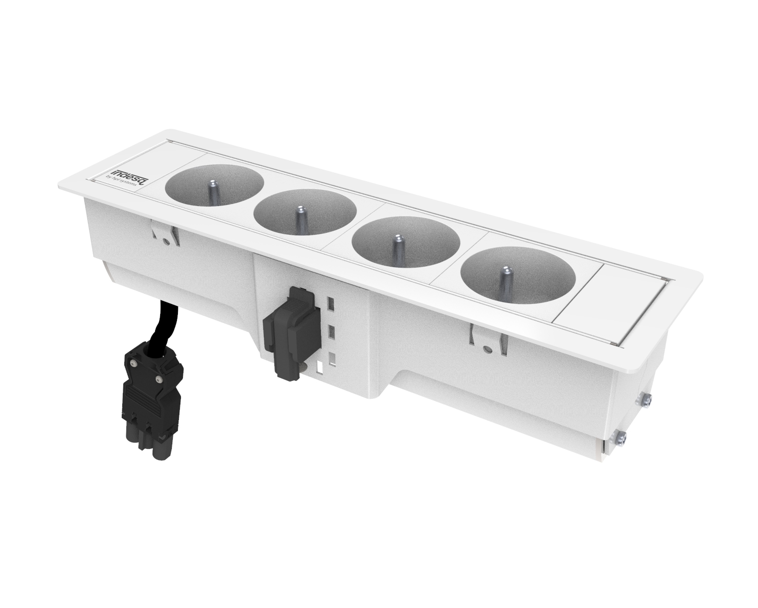 Indesq Hertz prise encastrée – 4x prises – blanc