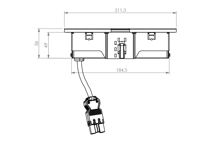 Indesq Hertz+ inbouw stekkerdoos - 3x WCD - zwart
