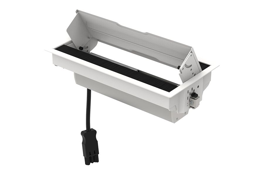 Indesq Tesla inbouw stekkerdoos - 2x WCD + 1x USB A-C + 1x leeg - wit