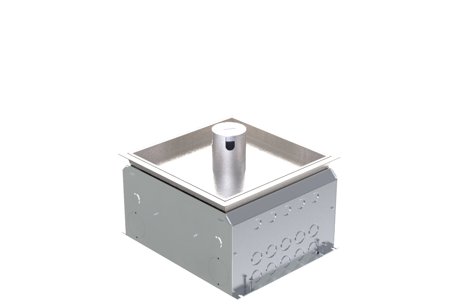 HPL boîte de sol 150mm 4xPrise + 10xDécoupe données couvercle T25 IP54