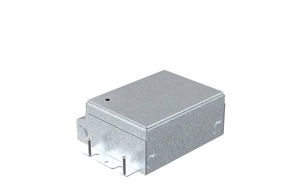 HPL Servicebox+ instort 65mm vloercontactdoos 2-voudig 1x WCD penaarde + 1x M45 – RVS deksel