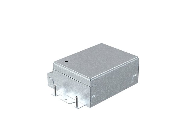 HPL Servicebox+ instort 65mm vloercontactdoos 2-voudig 1x WCD penaarde + 2x Data-uitsparing – RVS deksel