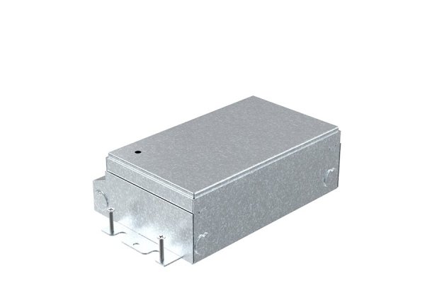 HPL Servicebox+ instort 65mm vloercontactdoos 3-voudig 2x WCD penaarde + 2x Data-uitsparing – RVS deksel