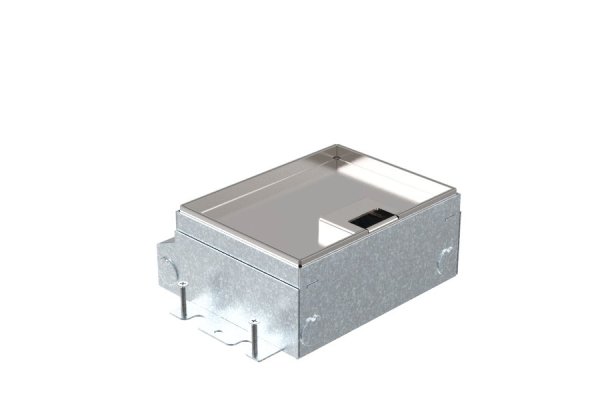 HPL Smartbox Pro instort 65mm vloercontactdoos 2-voudig 1x WCD penaarde + 1x M45 - X10 deksel